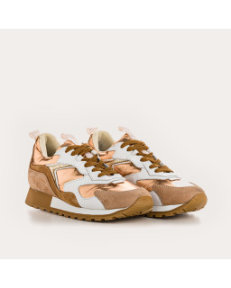 Sneakers GALIA - baskets à lacets femme cuir multicolore | REQINS