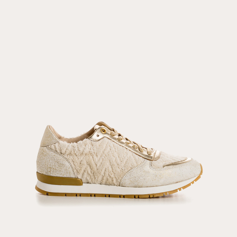 Eldorado Sneakers - Beige Women Lace Sneakers | Reqins