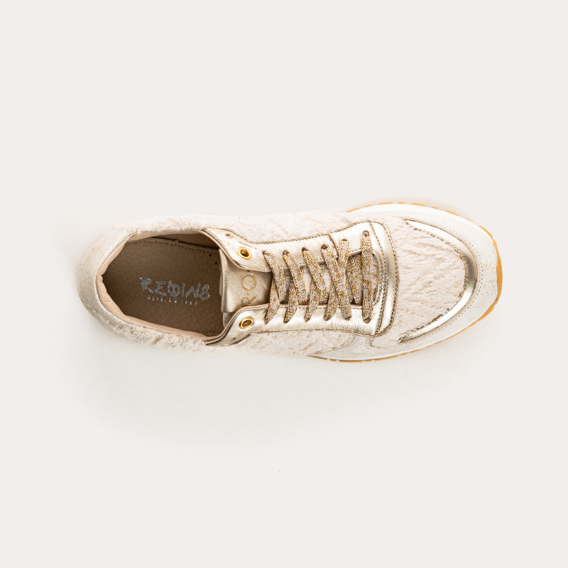 Eldorado Sneakers - Beige Women Lace Sneakers | Reqins