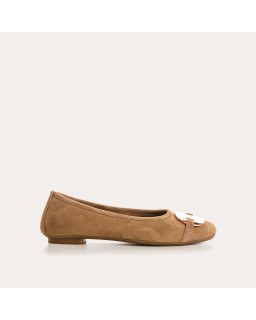 Ballerines HERMES - chaussures plates cuir velours femme | REQINS