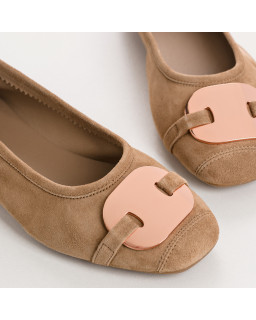 Ballerines HERMES - chaussures plates cuir velours femme | REQINS