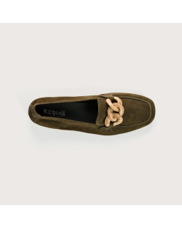 Hamaya suede loafers with buckles | Reqins