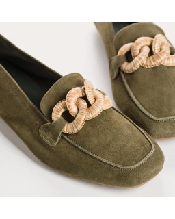 Hamaya suede loafers with buckles | Reqins
