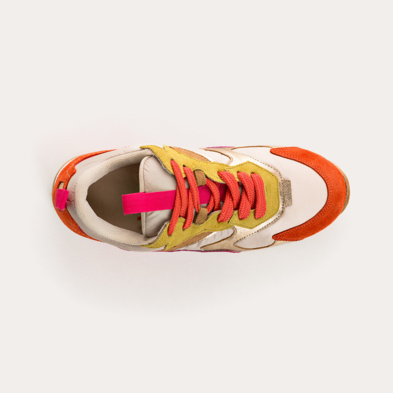 Sneakers GALIA - baskets à lacets femme cuir multicolore | REQINS