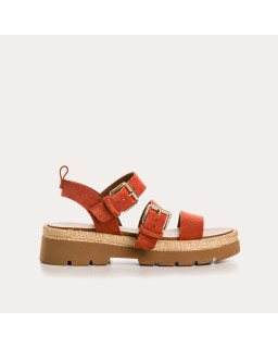 Logan Sandals - Women's Shoes Chunky Flax Velvet Rafia | Reqins