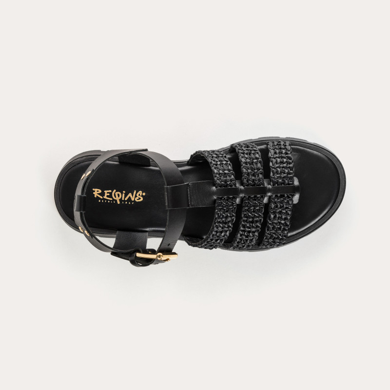 Loretta Sandals - Women's Shoes MacRAMÉ Leather Chunky Sole | Reqins
