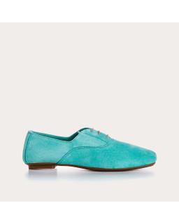 Suede flat derbies