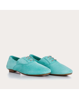 Suede flat derbies