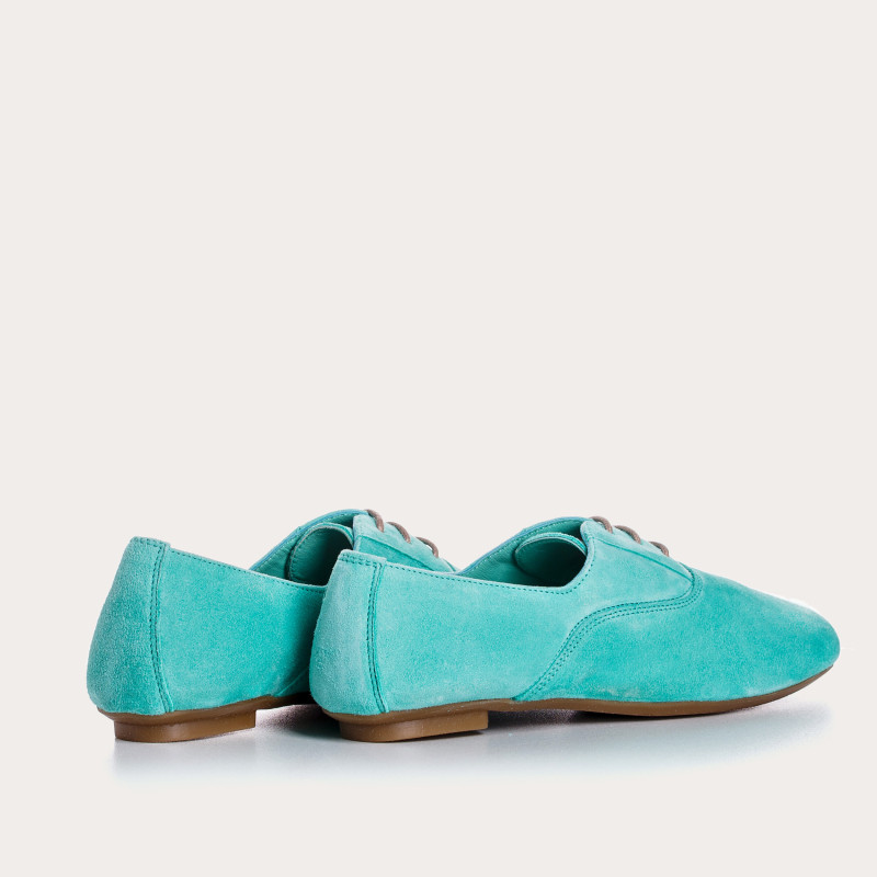 Suede flat derbies