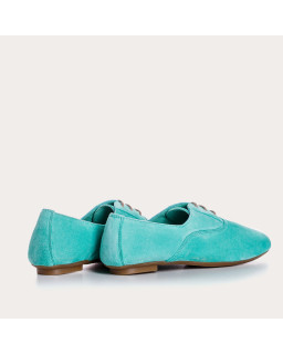 Suede flat derbies