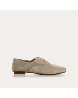 Suede flat derbies