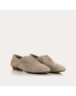Suede flat derbies