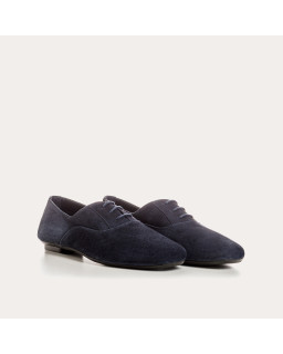 Suede flat derbies