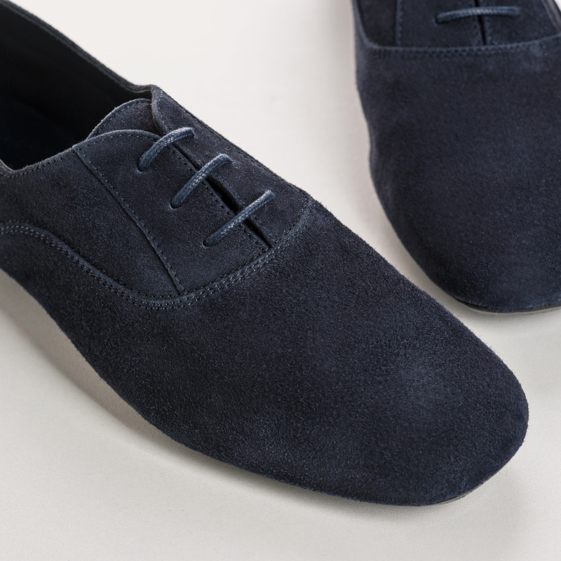 Suede flat derbies