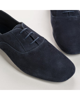 Suede flat derbies