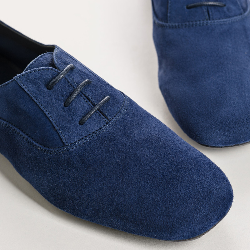 Suede flat derbies