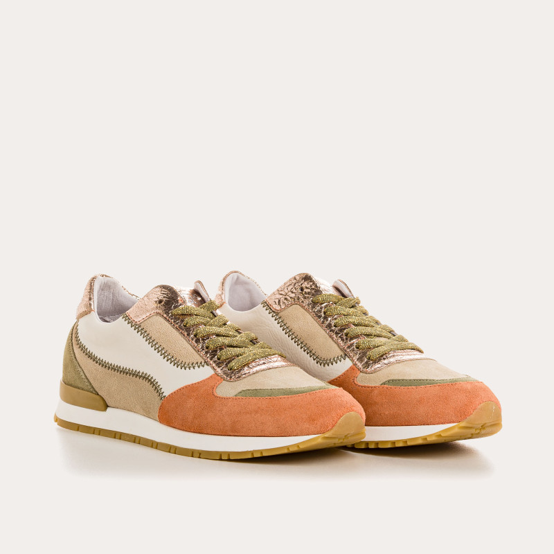 Electra Zig Zag Sneakers - Sneakers Woman Multicolored Leather | Reqins