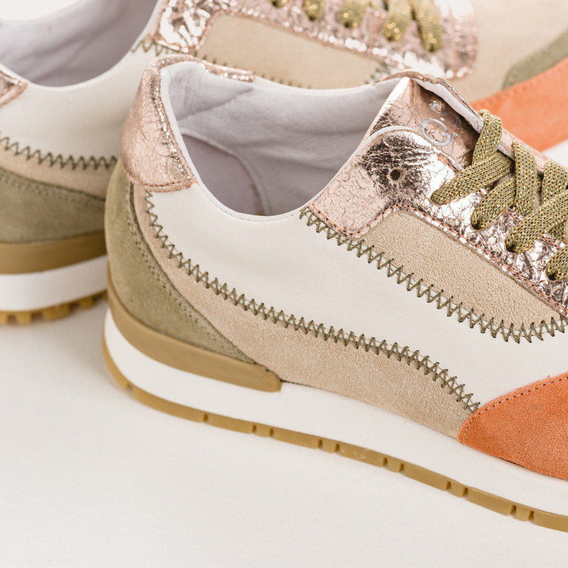 Electra Zig Zag Sneakers - Sneakers Woman Multicolored Leather | Reqins