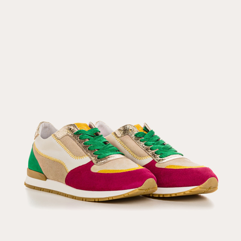 Electra Zig Zag Sneakers - Sneakers Woman Multicolored Leather | Reqins