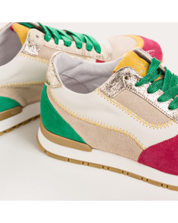 Electra Zig Zag Sneakers - Sneakers Woman Multicolored Leather | Reqins