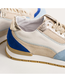 Baskets ELECTRA ZIG ZAG - sneakers femme cuir multicolore | REQINS