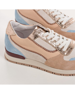 Baskets ELECTRA ZIG ZAG - sneakers femme cuir multicolore | REQINS