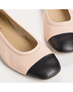 Ballerines bicolores Halcine en cuir | Reqins