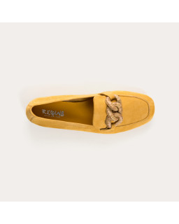 Hamaya suede loafers with buckles | Reqins