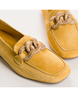 Mocassins Hamaya en cuir velours avec boucle | Reqins