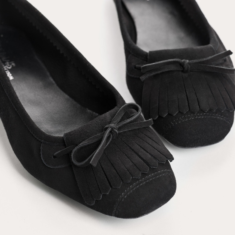 Hindi Suede Ballerina Flats | Reqins