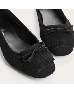 Hindi Suede Ballerina Flats | Reqins