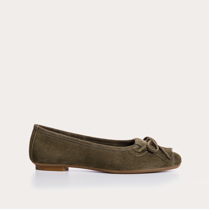 Hindi Suede Ballerina Flats | Reqins