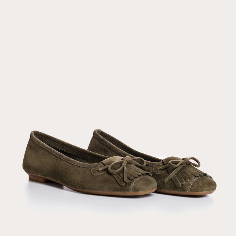 Hindi Suede Ballerina Flats | Reqins