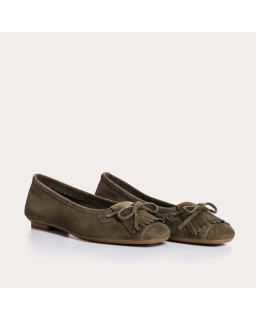 Hindi Suede Ballerina Flats | Reqins
