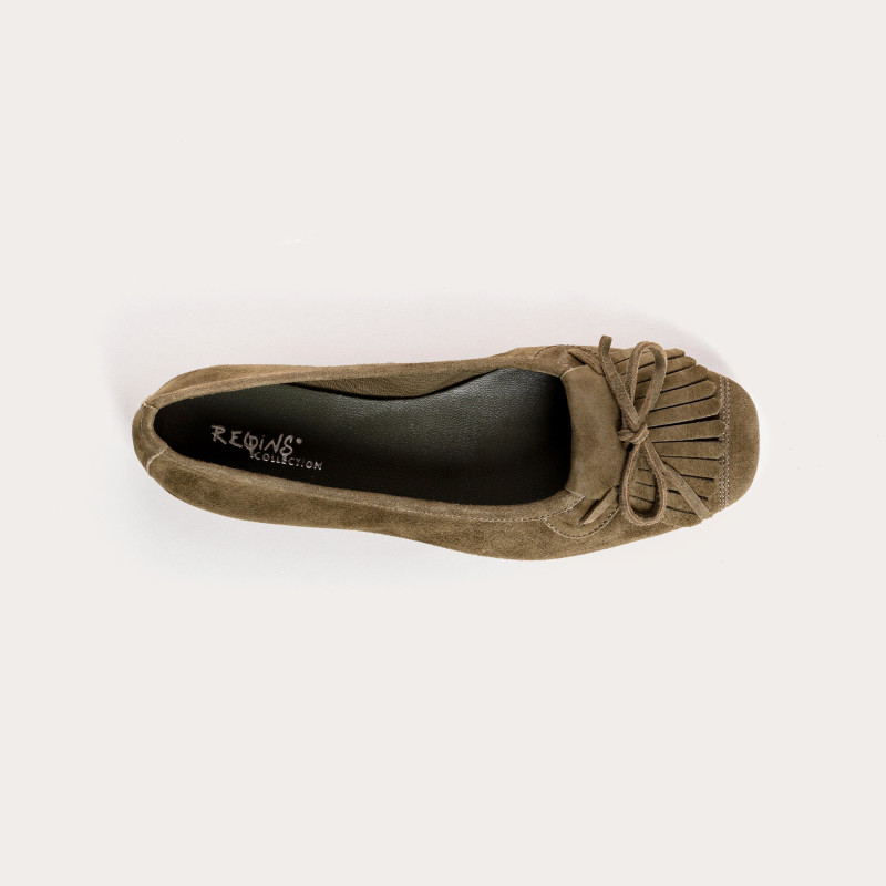 Hindi Suede Ballerina Flats | Reqins