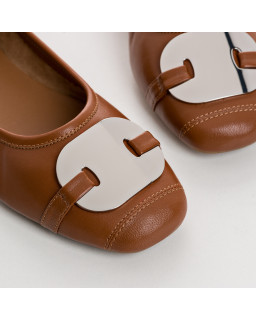 Ballerines Hermes en cuir - Élégance & Style | Reqins