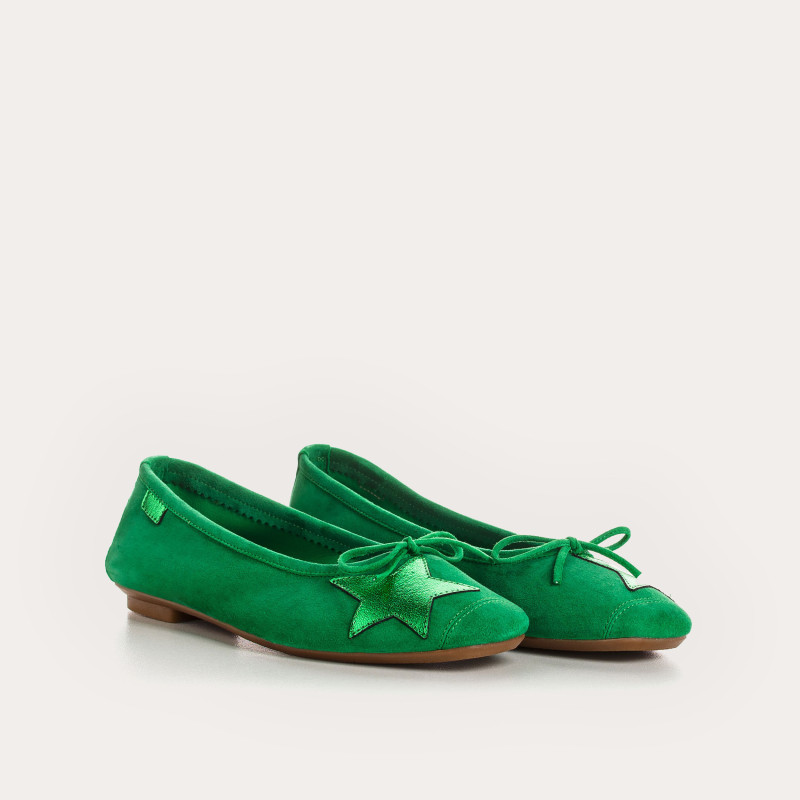 Hello Suede Ballerinas with Star