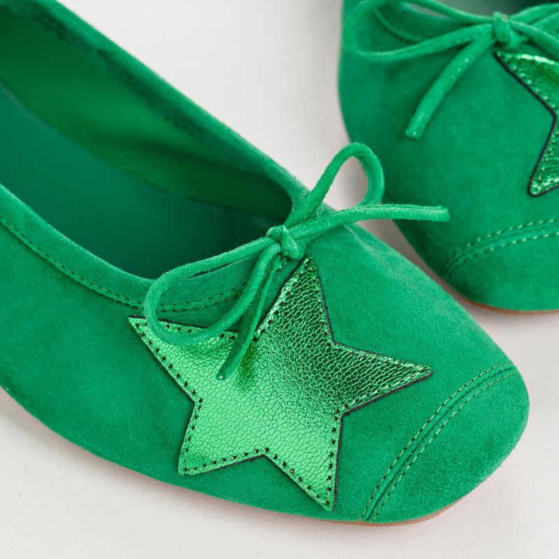 Hello Suede Ballerinas with Star