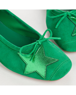 Hello Suede Ballerinas with Star