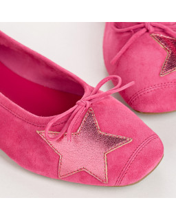 Ballerines Hello en cuir velours à étoile | Reqins