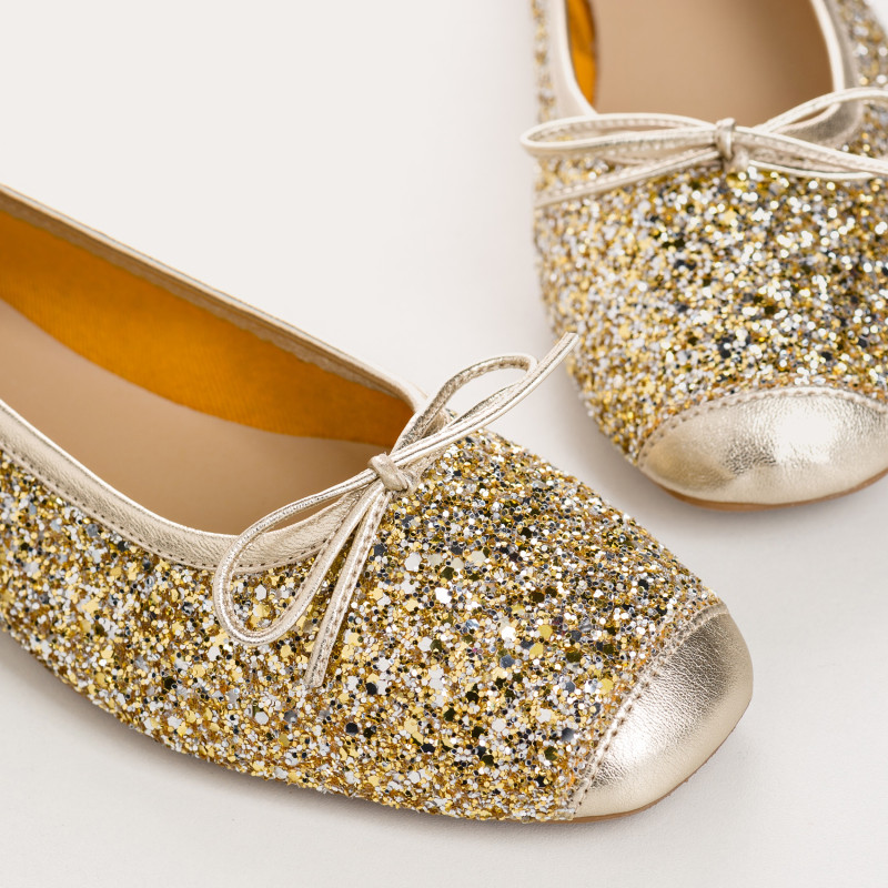 Harmony ballerinas with glitter and square tip