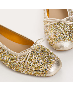 Harmony ballerinas with glitter and square tip