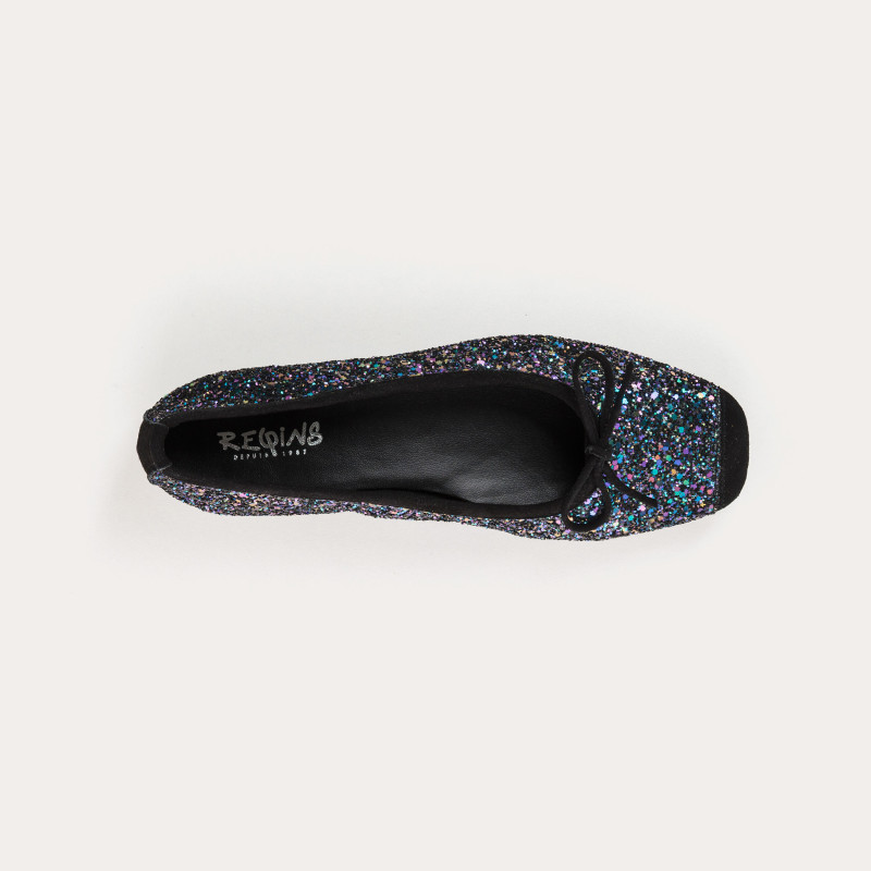 Harmony ballerinas with glitter and square tip
