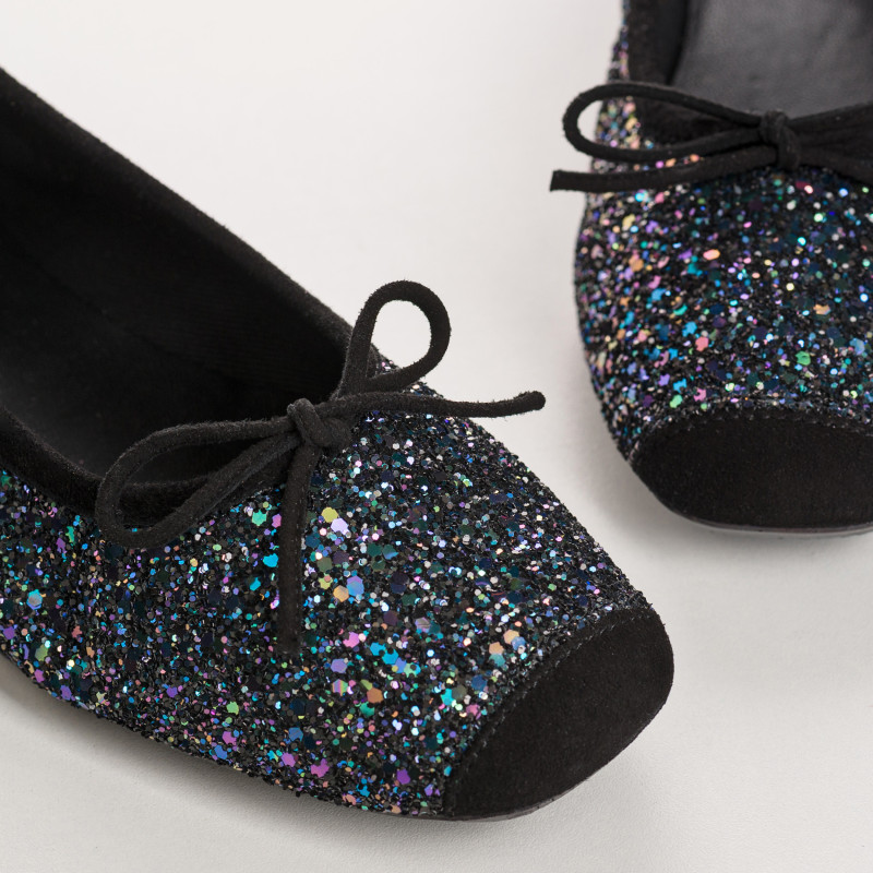 Harmony ballerinas with glitter and square tip