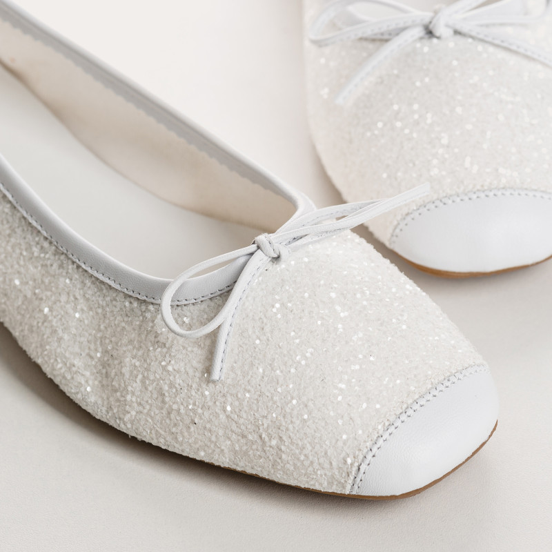 Harmony ballerinas with glitter and square tip