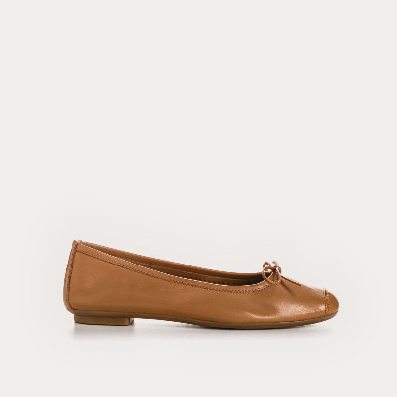 Harmony smooth leather ballerinas