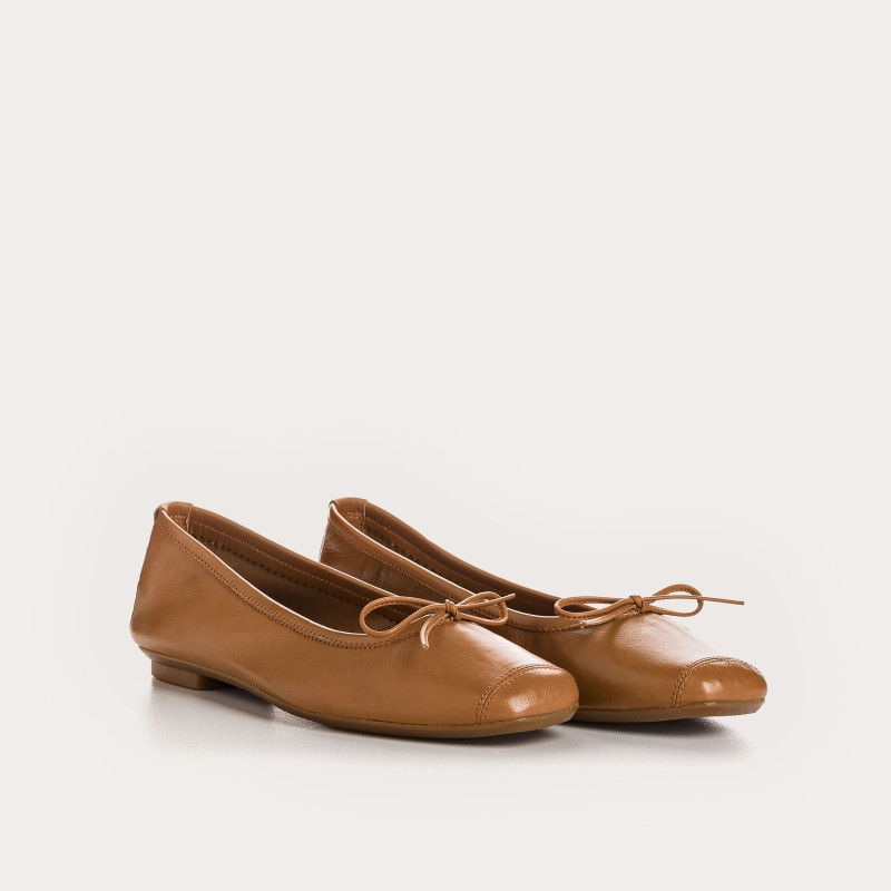 Harmony smooth leather ballerinas