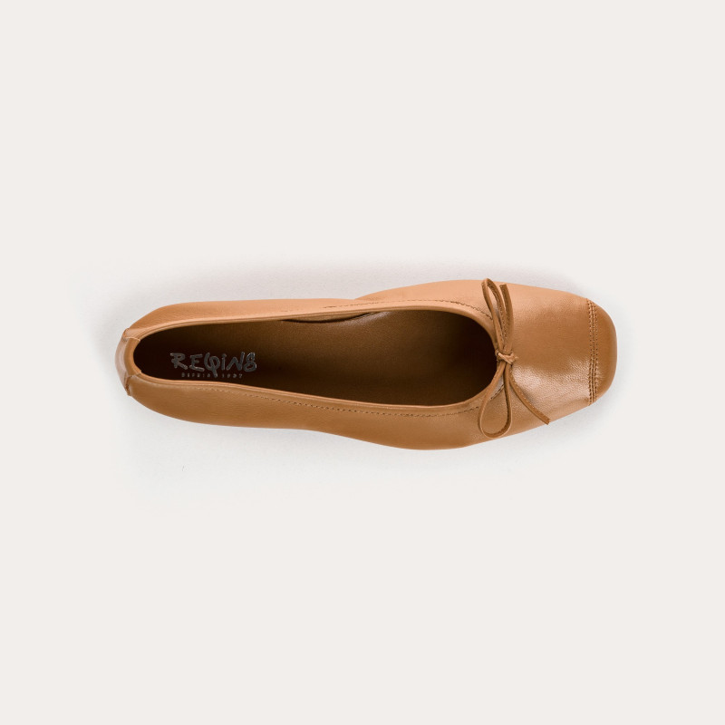 Harmony smooth leather ballerinas