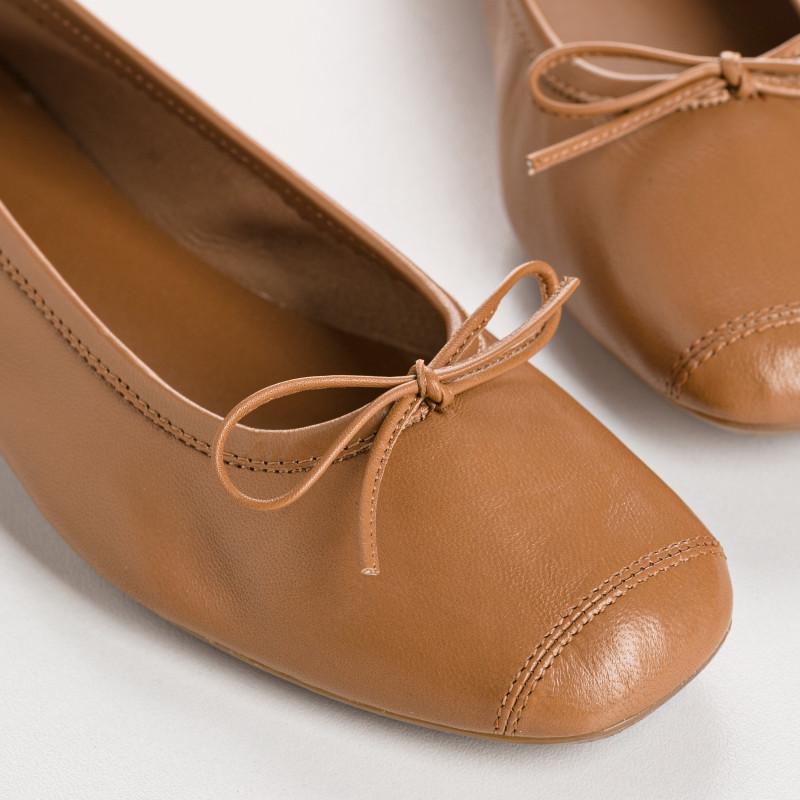 Harmony smooth leather ballerinas