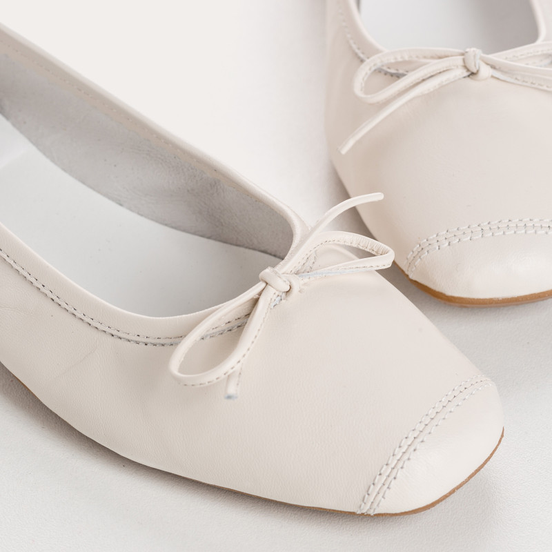 Harmony smooth leather ballerinas